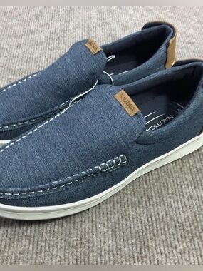 Nautica Derwin Men’s Blue Denim Slip-On Loafers - Size 8.5 coastal grandpa